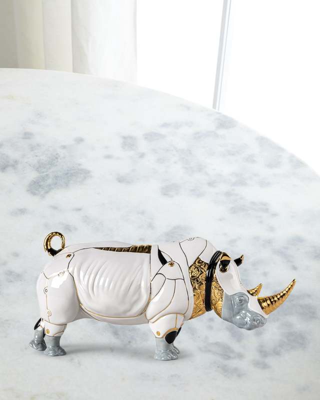 Cyborg Rhinoceros Sculpture